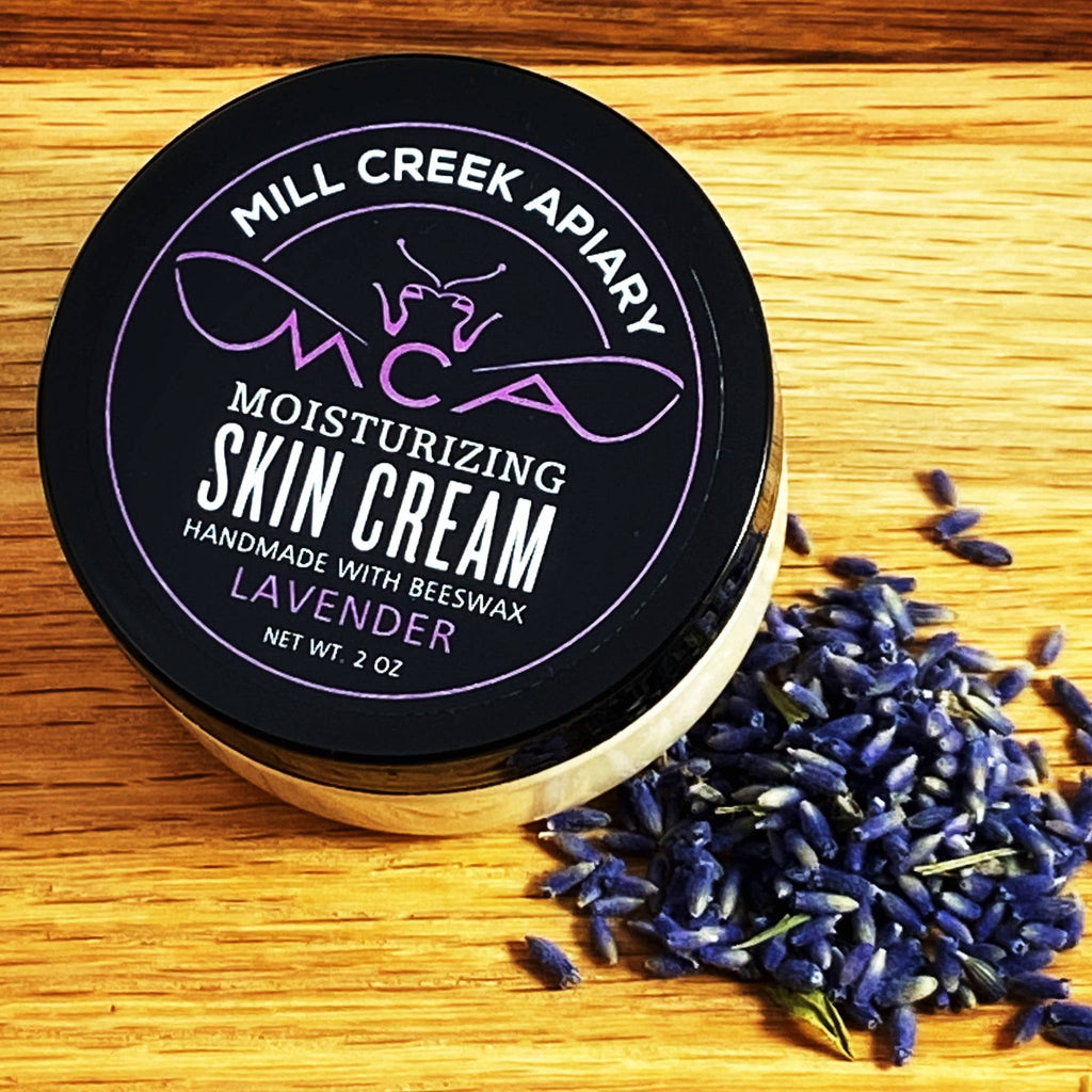 Mill Creek Apiary lavender skin cream has the timelessly comforting scent of fresh lavender buds