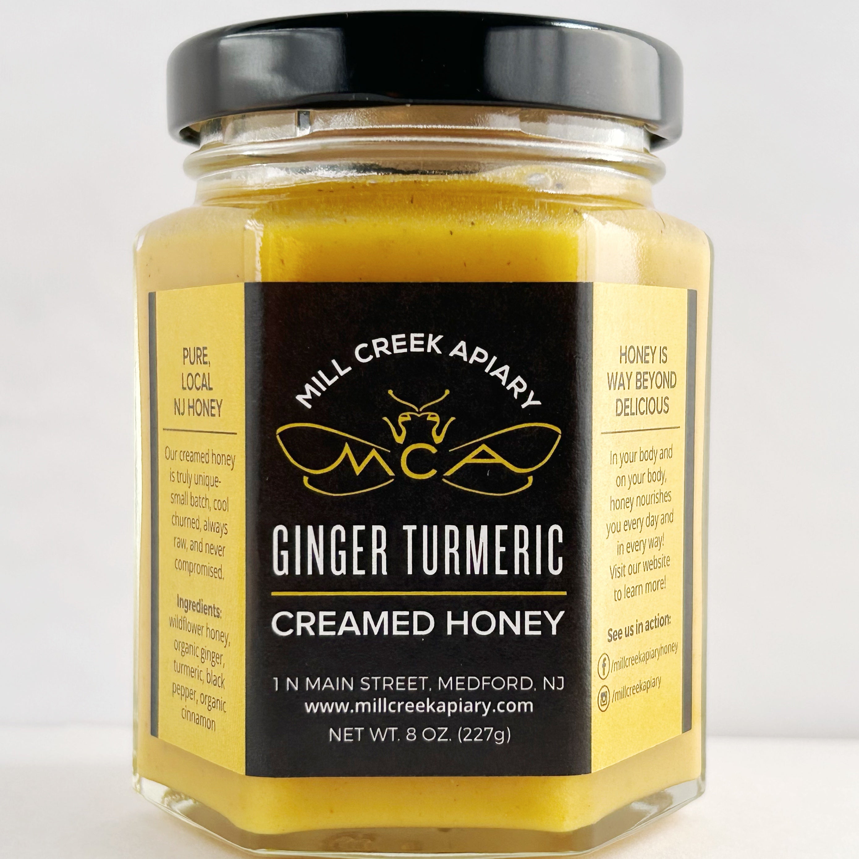 Creamed Honey with Ginger, Turmeric, & Black Pepper, 8oz.