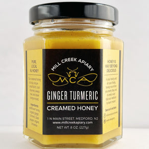 Creamed Honey with Ginger, Turmeric, & Black Pepper, 8oz.