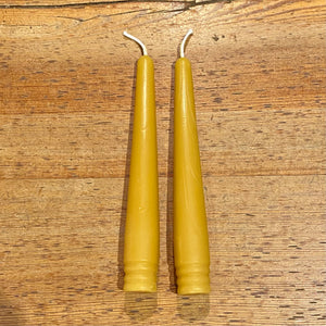 Beeswax Candle- 6" Straight Taper Pair