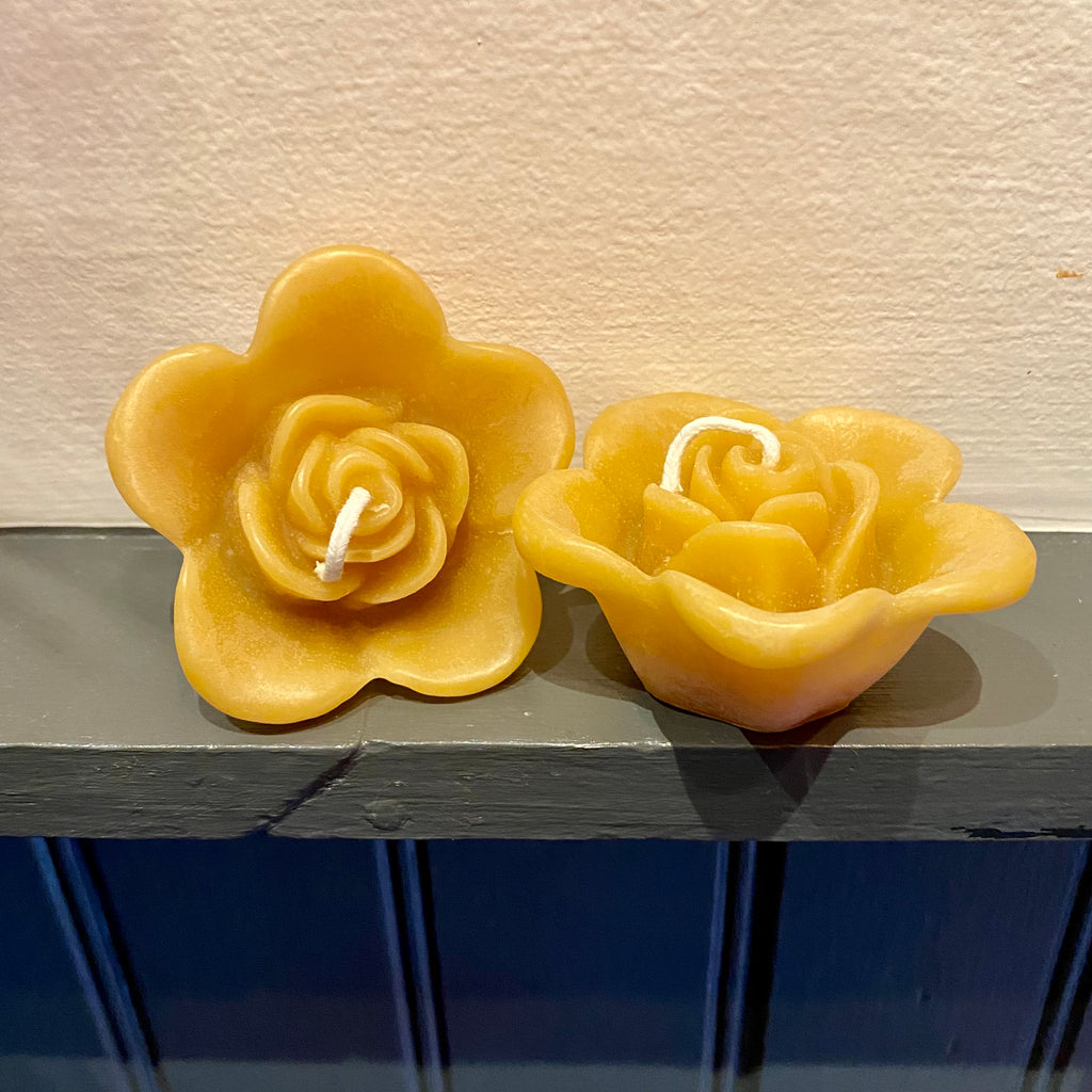 Beeswax Candle- Floating Flower