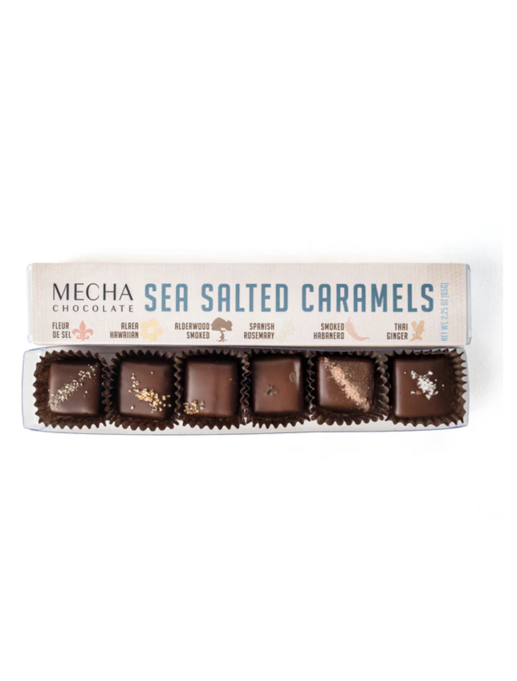 Mecha Chocolate- Sea Salted 6-Piece Box