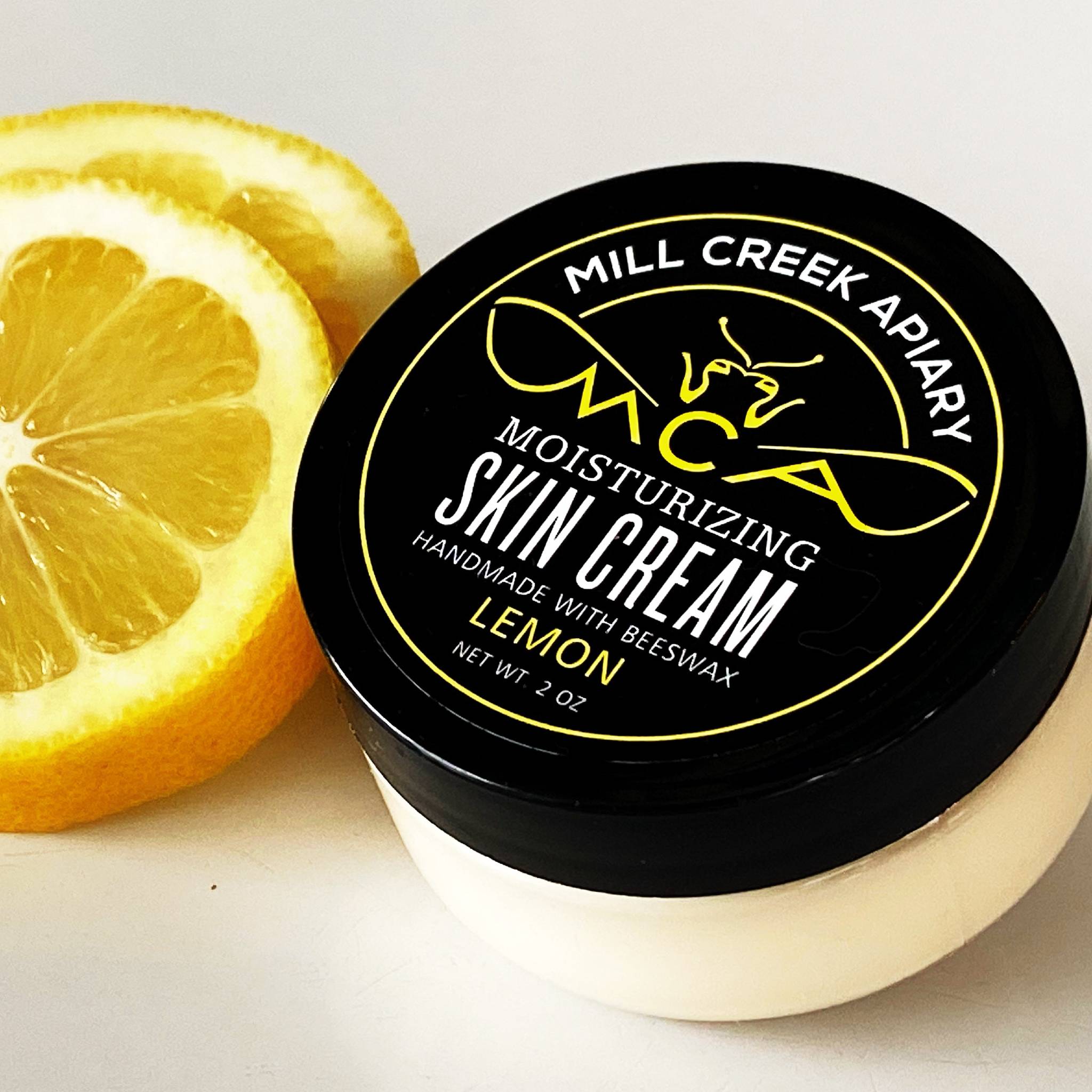 Mill Creek Apiary moisturizing lemon skin cream has the fresh scent of lemon