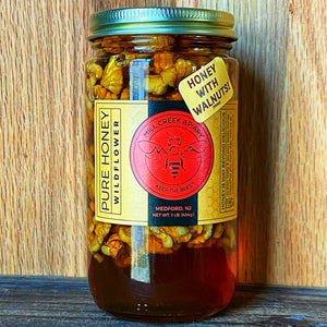 Honey with walnuts from Mill Creek Apiary