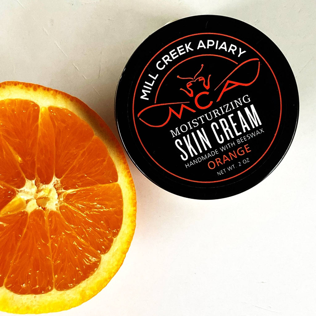 Mill Creek Apiary orange moisturizing skin cream has the refreshing scent of fresh, fragrant oranges