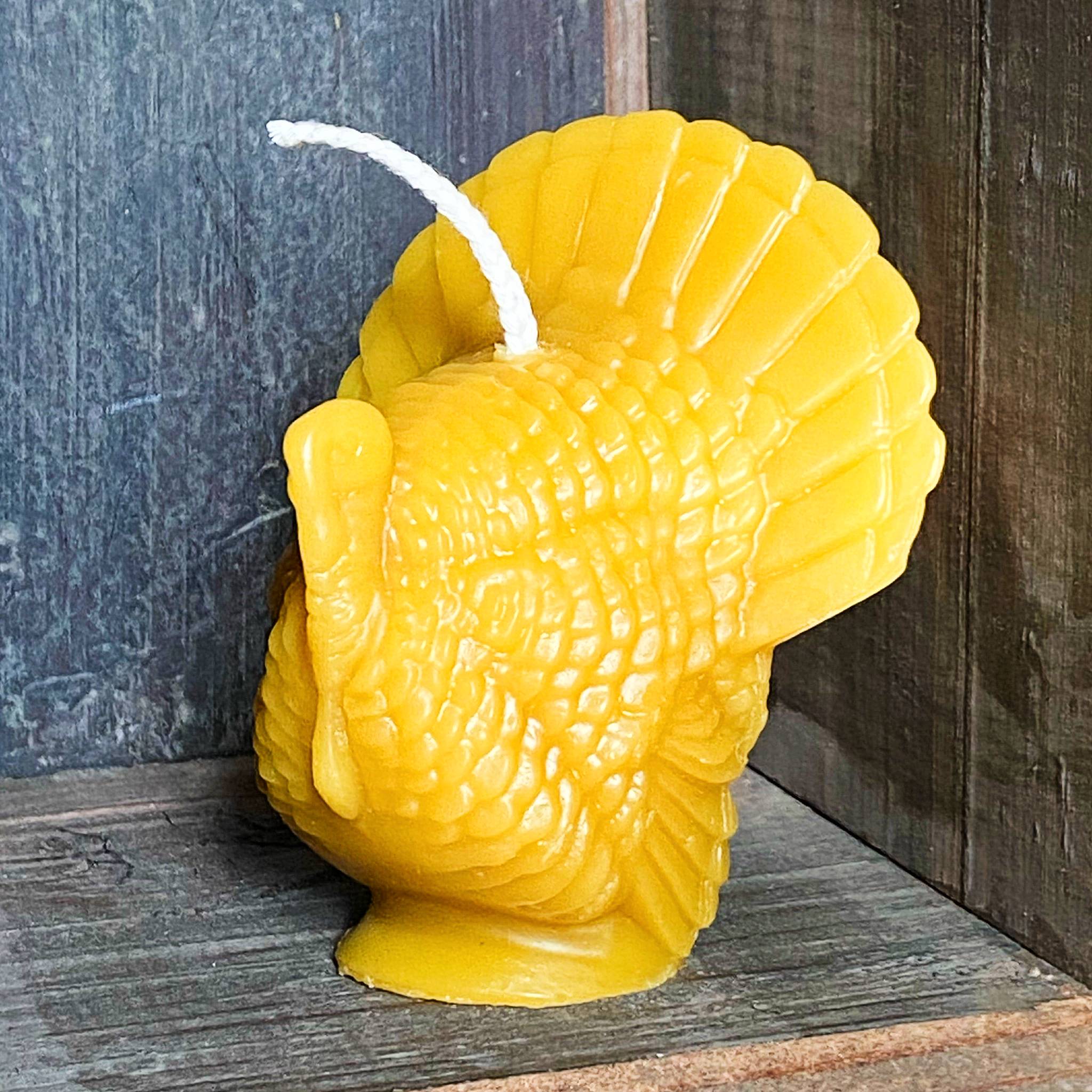 Turkey shaped candle from Mill Creek Apiary