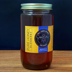 Mill Creek Apiary blueberry honey from the nectar of blueberry blossoms