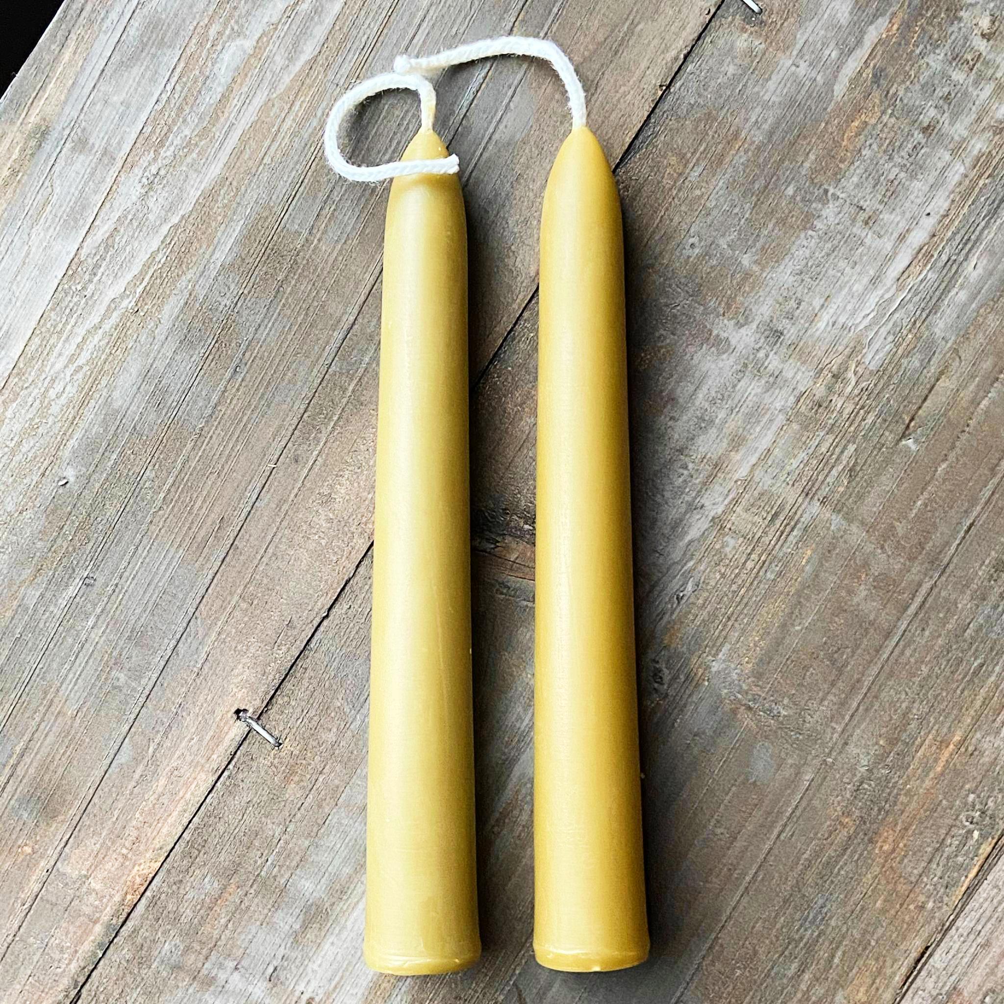 Bayberry taper candles 6" pair from Mill Creek Apiary