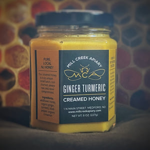 Creamed Honey with Ginger, Turmeric, & Black Pepper, 8oz.