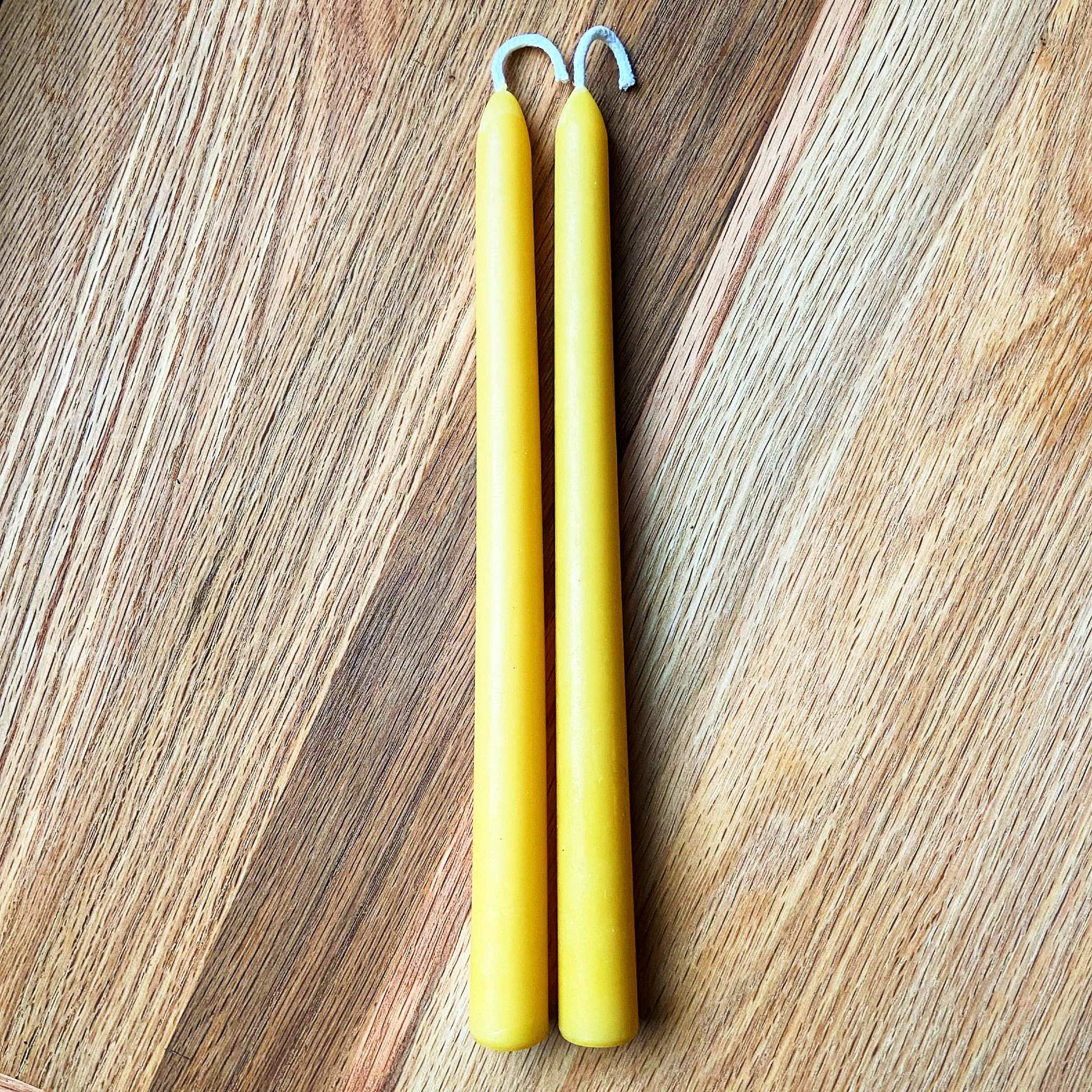 10" pure beeswax candles from Mill Creek Apiary