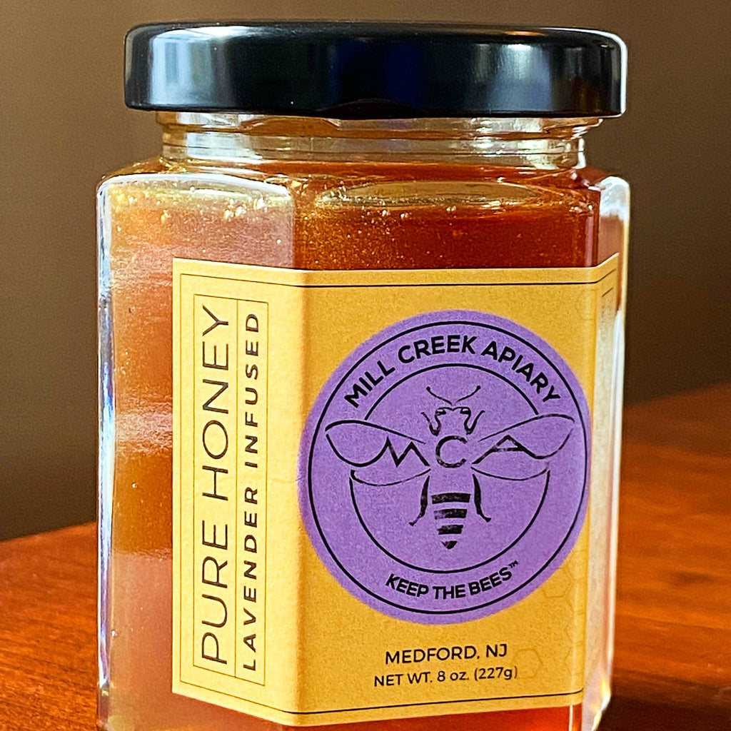 Lavender infused honey from Mill Creek Apiary
