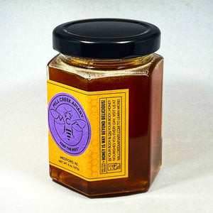 Jar of lavender infused honey from Mill Creek Apiary