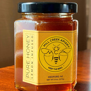 Lemon infused honey from Mill Creek Apiary