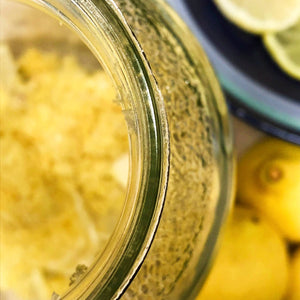 Lemons prepared for lemon infused honey from Mill Creek Apiary